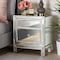 Baxton Studio Fadri Contemporary Glam and Luxe Mirrored 2-Drawer Nightstand 174-11067-Zoro - alternate 3